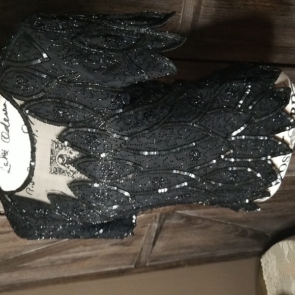 Vintage Stenay Silk Beaded Sequin Cocktail Blouse-size Med - Picture 3 of 11